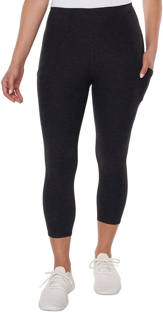 KIRKLAND Signature Capri Leggings for Women - Yoga Leggings - Gym Workout Athletic Yoga Pants with Pockets